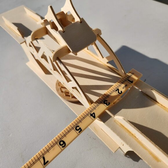 Hand-Built Swing Bridge Model Hand Crank Gears Wooden Wood based on Newcastle-up - Picture 9 of 13